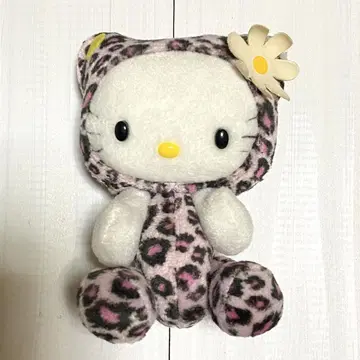 헬로키티 레오파드 팬서 핑크 봉제 인형 키티 산리오 초레어