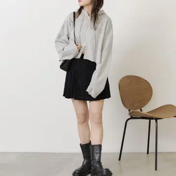 Kastane 컷 레이스 미니 스커트 블랙