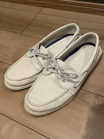 SPERRY TOP-SIDER 화이트 가죽 데크 슈즈