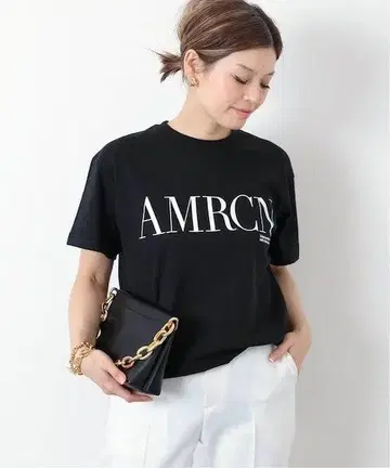 Deuxieme Classe 아메리카나 AMRCN T셔츠 블랙