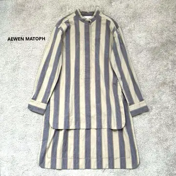 AEWEN MATOPH 셔츠 원피스 스트라이프 38 베이지
