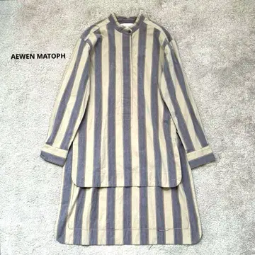 AEWEN MATOPH 셔츠 원피스 스트라이프 38 베이지