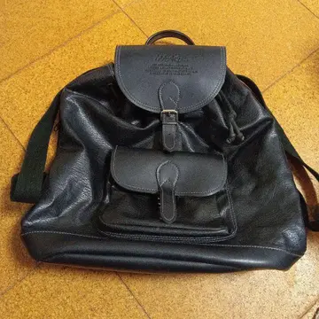 IMAGE 블랙 가죽 백팩