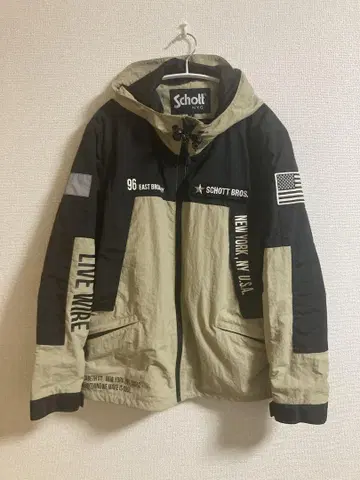 Schott Bros. 후드 부착 나일론 마운틴 후드티