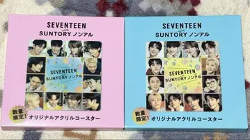 SEVENTEEN 산토리 논알콜 오리지널 아크릴 코스터 2개 세트