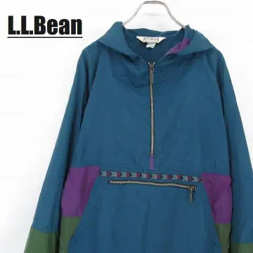 L.L.Bean 삼각형 택 아노락 후드티 블루그린