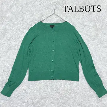 TALBOTS 탈봇 긴팔 가디건 그린 무지 겉옷 면 S 사이즈 가을/겨울