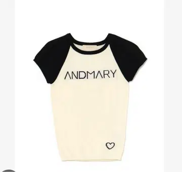 andmary Mary 로고 니트 탑