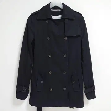 TOMMY HILFIGER 블랙 트렌치코트