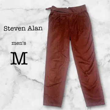 Steven Alan 코튼 린넨 팬츠 사이즈 M 브라운 벨트 포함
