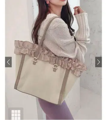아베일 프릴 토트백 더스티 핑크 토트백