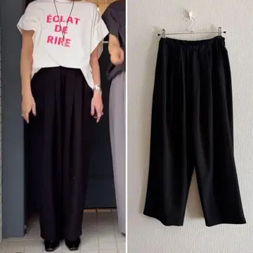siro de labonte 턱 팬츠 블랙 M L XL