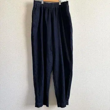 [ sarahwear ] 인디고 데님 허리밴딩 팬츠