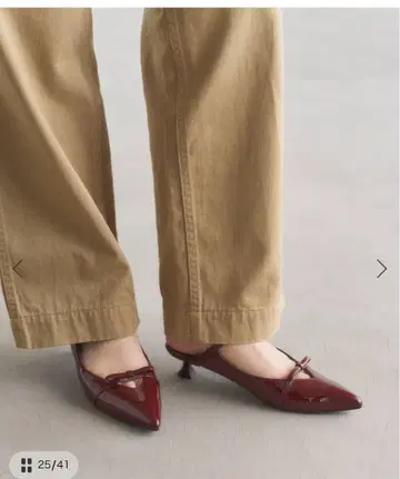 LE TALON 르탈론 펌프스 3.5cm 리본 스트랩 뮬