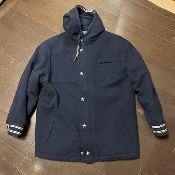 초레어 90s 텐더 로인 마린 코트 별 스터드 USA 네이비 L