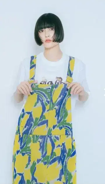 [ 새상품 ] &엘르 자카드 오버롤
