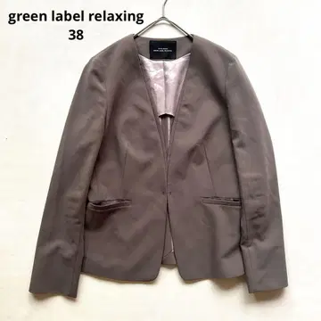203GLR 손세탁 가능 방주름 스트레치 노카라 자켓 38 뉴앙스 브라운