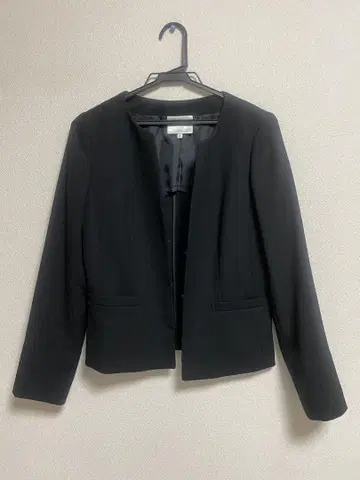 노카라 자켓 블랙 테일러드