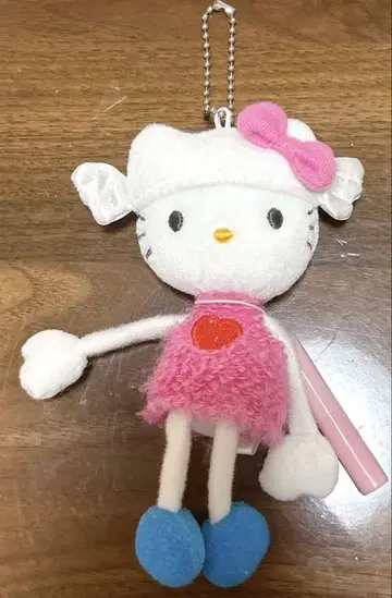 발길이 키티 봉제 인형 키링 헤이세이 레트로