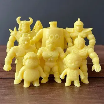 근육맨 지우개 (당시 물건) 왕위쟁탈편 파트 2 모음 9체 세트 (노랑)