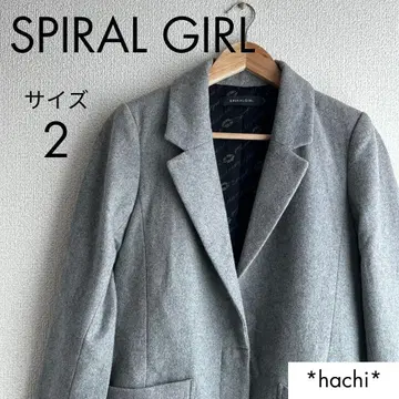 컨디션 최상 SPIRALGIRL 체스터 코트 여성용 F 그레이 롱