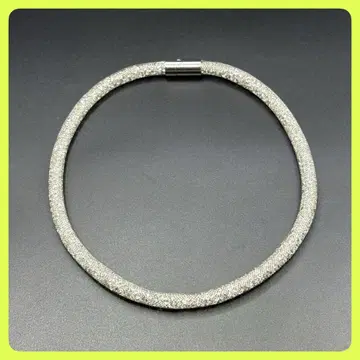 새상품급 스와로브스키 SWAROVSKI 화이트 라메 초커