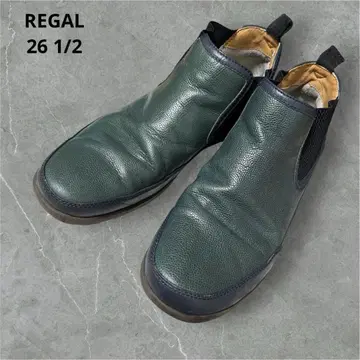 REGAL 가죽 사이드 고어 부츠 다크 그린 26.5cm 캐주얼