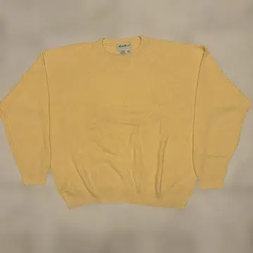 90s EddieBauer 코튼 니트 무지 미국제 vintage