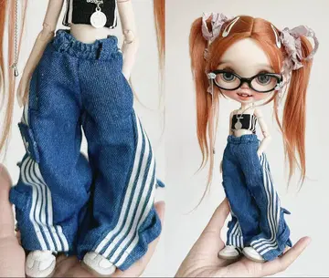 네오 브라이스용 데님 팬츠 파랑
