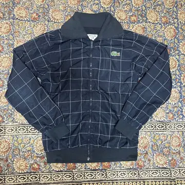 LACOSTE 네이비 체크 무늬 자켓