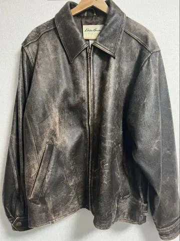 Eddie Bauer 가죽 자켓 브라운 90s 빈티지 에디