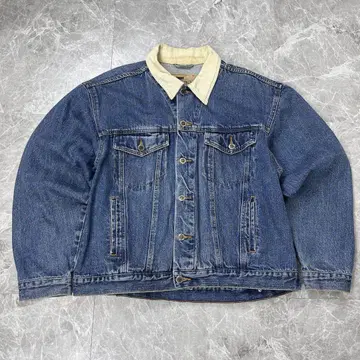 90s SAUGATUCK 데님 자켓 G 옷깃 코듀로이 M