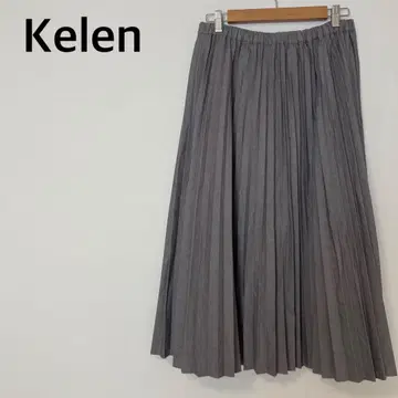 Kelen 케렌 플리츠 스커트 안감 부착 캐주얼 그레이