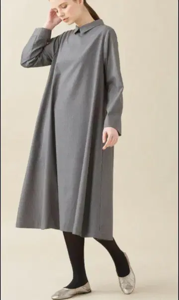 KELEN 카라 부착 원피스 그레이 S