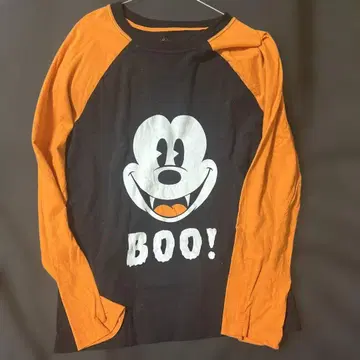 초레어 빈티지 구제 의류 오버 사이즈 미키 BOO! 긴팔 셔츠