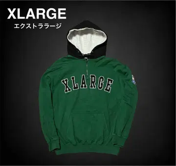 XLARGE 엑스라지 자수 로고 하프 지퍼 후드 맨투맨 S