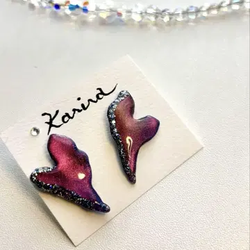 [ Aurora heart ] 오로라 하트 티타늄 귀걸이