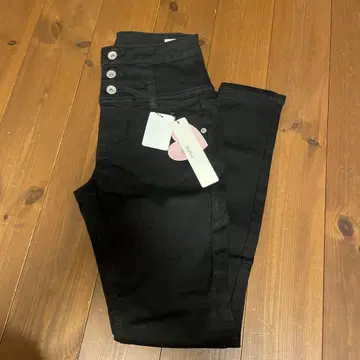 Heather 엑스트레치 데님 스키니 팬츠 M 블랙
