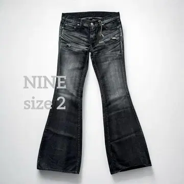 1474 택 포함 y2k NINE 플레어 데님 팬츠 2 갸루