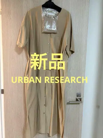 URBAN RESEARCH 실크 혼방 반팔 셔츠 원피스 이너 포함