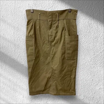 [ 디키즈 ] Dickies 하이웨스트 타이트 스커트 슬릿 베이지