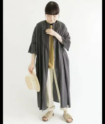사만사 모스모스 소매 레이스 롱 원피스