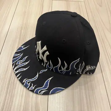 NY 로고 59FIFTY 캡 블랙/블루
