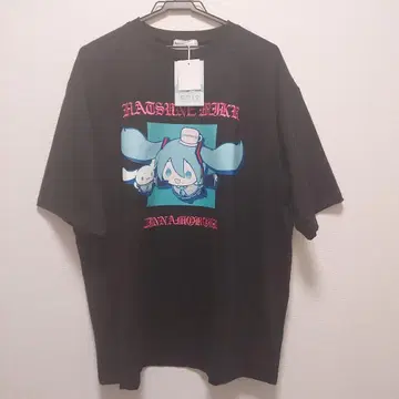 미사용 택 포함 하츠네 미쿠 시나모롤 T셔츠 L