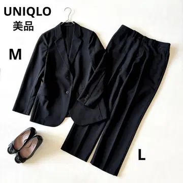 새상품급 UNIQLO 감동 자켓 팬츠 셋업 수트 블랙 M / L