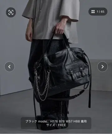 [ cussil ] 2WAY 더블 체인 PU 멀티 페이스 숄더백 토트
