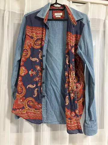 데님 페이즐리 ZARA 긴팔 셔츠