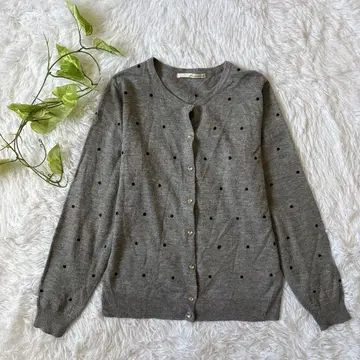 MELROSE claire 여성용 긴팔 가디건 (M) 도트 무늬