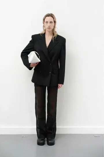 AMOMENTO 아모멘토 블랙 더블 브레스트 자켓 새상품