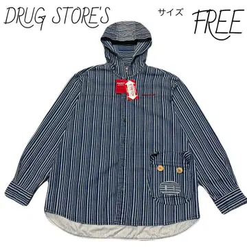 드럭 스토어즈 DRUGSTORE'S 데님 후드티 FREE 스트레치